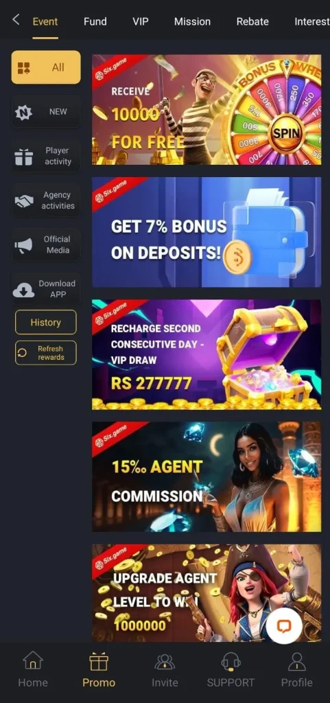 Six Game Homepage